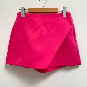 Zara Hot Pink Wrap Skort